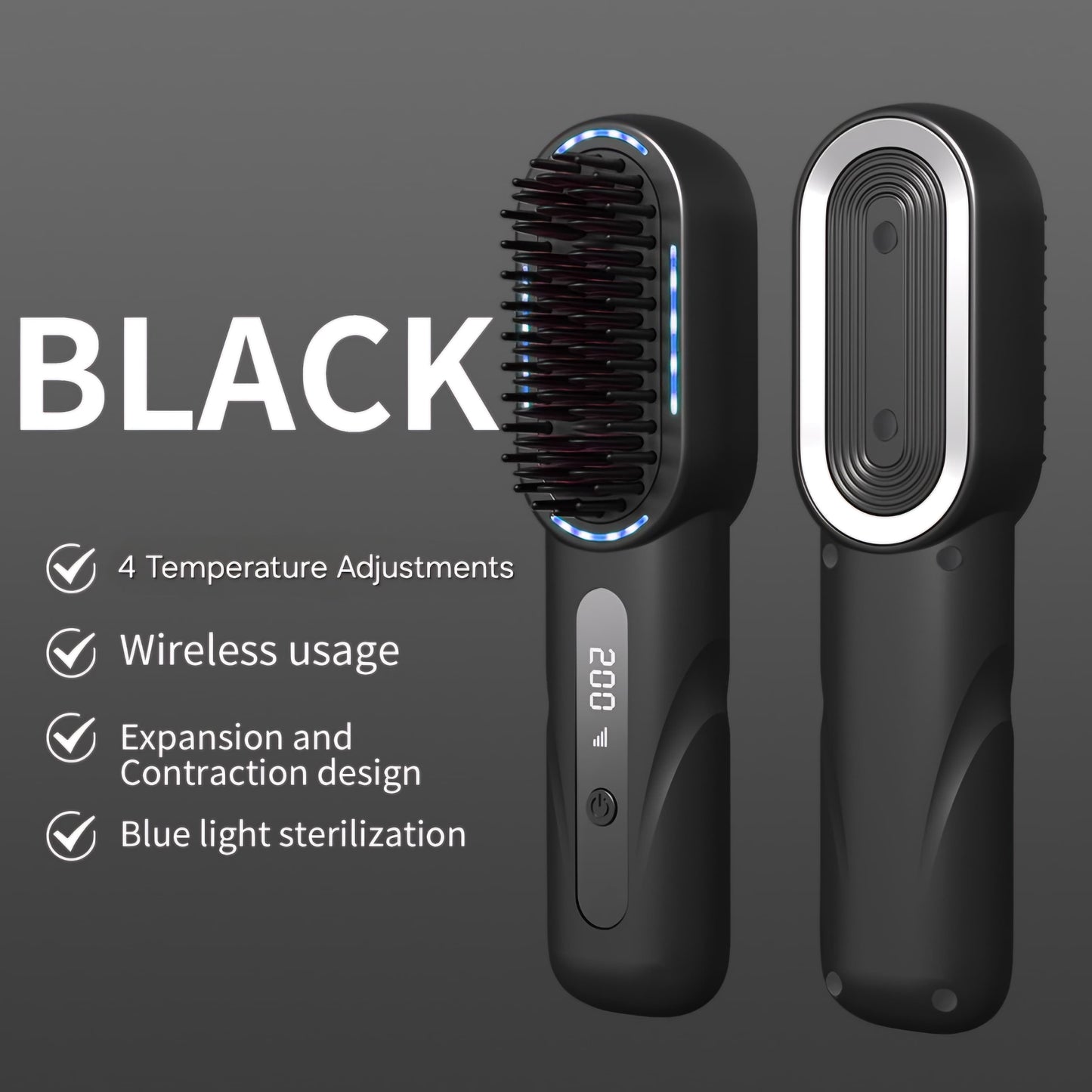 Portable Hair Straightener Brush