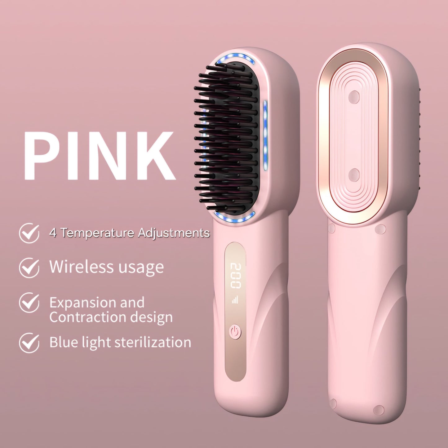 Portable Hair Straightener Brush