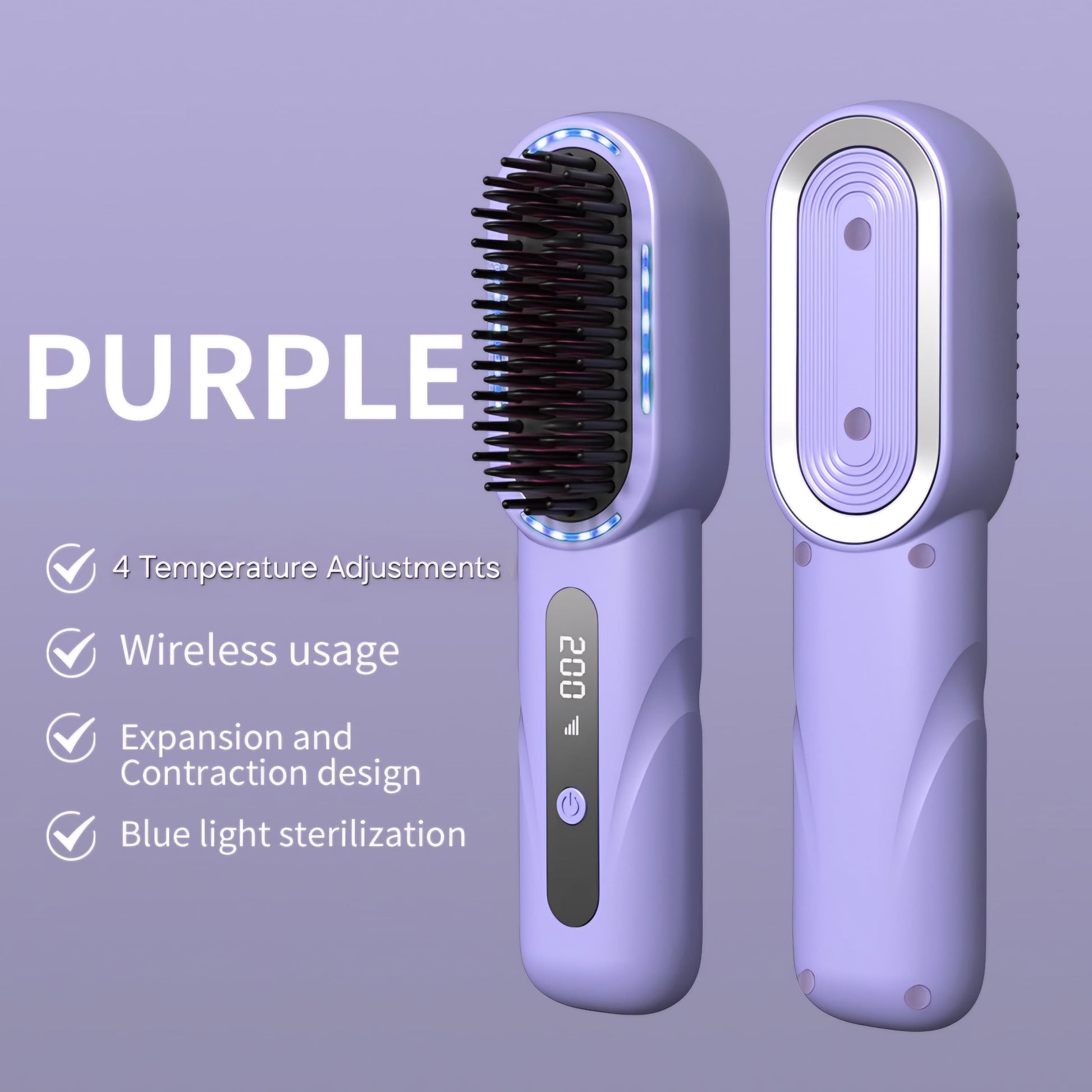 Portable Hair Straightener Brush